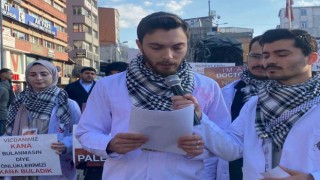 Zonguldakta doktorlardan sessiz yürüyüş