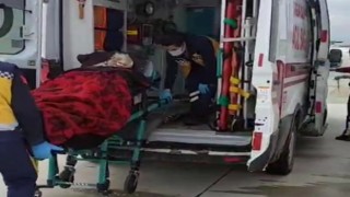 15inci doğumunda rahatsızlanan kadın ambulans helikopterle hastaneye sevk edildi