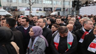 AK Partili Kasapoğlu Şehitlere Saygı ve Filistine Destek Yürüyüşüne katıldı