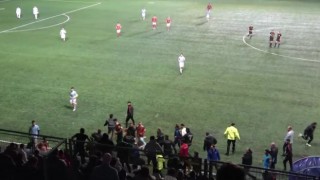 Amatör maçta yaşanan kavgaya polis müdahalesi