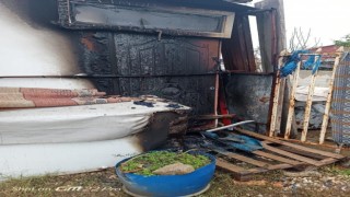 Antakyada prefabrik ev yangını