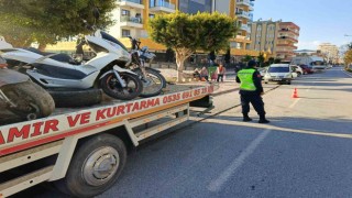Antalyada jandarmadan motosiklet denetimi