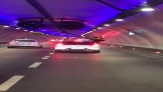 Avrasya Tünelinde tehlikeli yolculuk kamerada