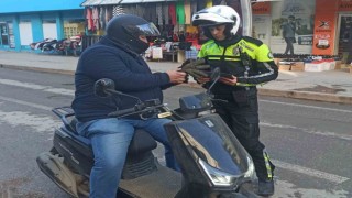 Bafrada motosiklet denetimi