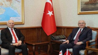 Bakan Güler, KKTC Cumhuriyet Meclisi Başkanı Töre ile bir araya geldi