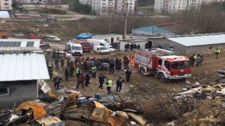 Barakada yangın faciası: 1 işçi hayatını kaybetti