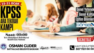 Battalgazide KPSSye hazırlanan adaylar için kamp düzenlenecek