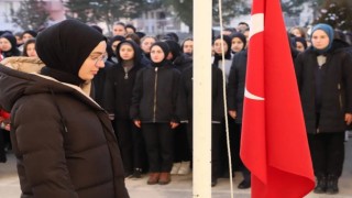 Bayburtta şehitler için saygı duruşunda bulunuldu