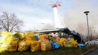 Belgraddaki AVM yangınına 3 helikopterle müdahale
