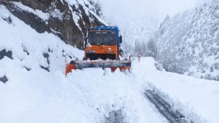 Beytüşşebapta kar kalınlığı 1 metreyi geçti, 20 köy yolu ulaşıma kapandı