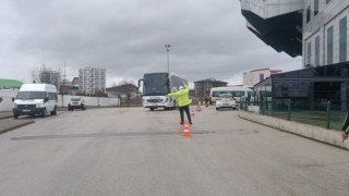 Boluda otogarda kış lastiği uygulaması