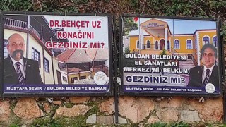 Buldan Belediye Başkanının resimlerine çirkin saldırı