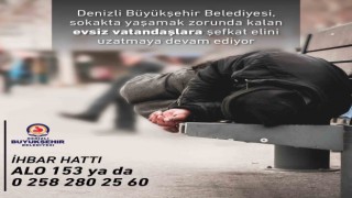 Büyükşehir evsizlere yardım elini uzatmaya devam ediyor