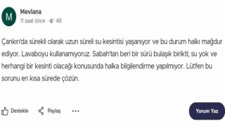 Çankırıda sürekli yaşanan su kesintilerine vatandaşlardan tepki