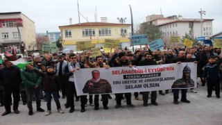 Çermikte Filistine destek yürüyüşü düzenlendi