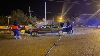 Ceza kesileceğini öğrenince otomobilini ateşe verdi