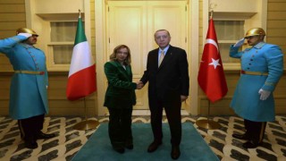 Cumhurbaşkanı Erdoğan, İtalya Başbakanı Meloniyi kabul etti