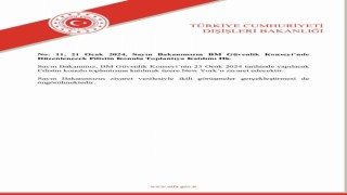 Dışişleri Bakanı Fidan, New Yorkta BMGK Toplantısına katılacak