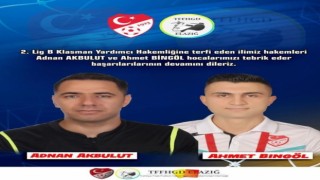 Elazığdan iki hakem B Klasmana terfi etti