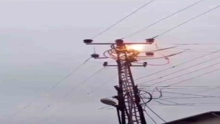 Elektrik direğine çıkan şahıs akıma kapıldı