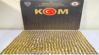 Erzincanda Doğu Roma İmparatorluğuna ait 866 adet altın sikke ele geçirildi