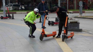 Gelişigüzel bırakılan scooterlar toplandı, 690 TL ceza uygulandı