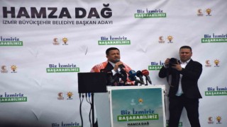 Hamza Dağdan İzmirde mesaj: “Biz İzmiriz başarabiliriz”