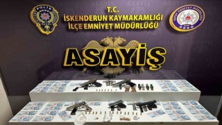 İskenderunda uyuşturucu ve silah ticareti yapan şahıslara operasyon