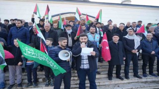İsrail saldırıları Muşta protesto edildi