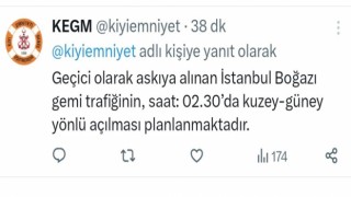 İstanbul Boğazında arızalanan kargo gemisi Ahırkapı Demir Sahasına çekildi
