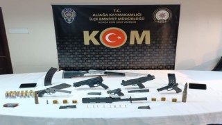 İzmirde silah tacirine darbe: Ele geçirilenler arasında uçaksavar mühimmatı da var