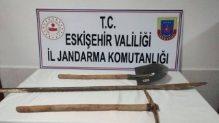 Jandarma ekiplerinden kaçak kazıya suçüstü