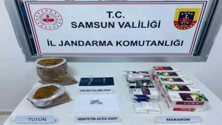 Jandarma kaçak tütün mamulü ele geçirdi