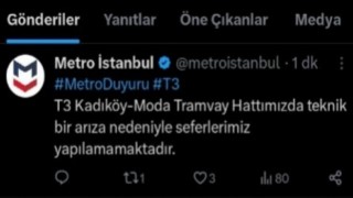 Kadıköyde trafo yangını nedeniyle moda tramvay hattı bir süreliğine durdu