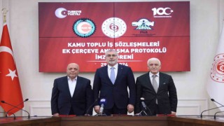 Kamu Toplu İş Sözleşmeleri Ek Çerçeve Anlaşması Protokolü imzalandı