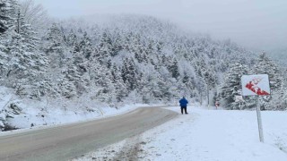 Karabükün yüksek kesimlerinde kar yağışı etkili oluyor