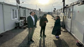 Kaymakam Partal, konteyner kentte incelemelerde bulundu