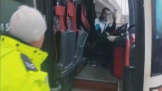 Kayseride emniyetten otobüslere yönelik denetim