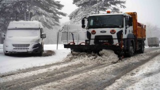 Kazdağlarında kar yağışı etkili oluyor