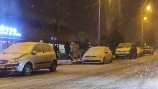 Keşanda kar yağışı etkisini artırdı