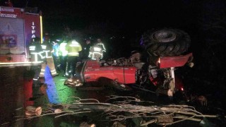 Kırıkkalede kamyon traktörle çarpıştı: 1 ölü, 1 yaralı