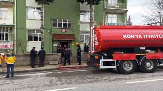 Konyada evde çıkan yangında 4 kişi yaralandı