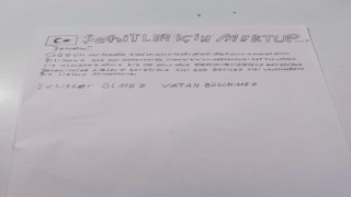 Koruma altındaki çocuklardan vatan korumasındaki Mehmetçiğe mektup