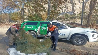 Kullanımı yasak ağ ile avcılık yapan şahsa para cezası