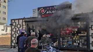 Malatyada konteyner iş yerinde çıkan yangın büyümeden söndürüldü