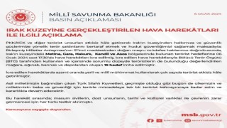 MSB: “Kuzey Irakta bölücü terör örgütü tarafından kullanılan 15 hedef imha edildi”
