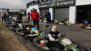 Nazilli go-kart pistinde gençler yarıştı