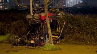 Pendikte takla atan otomobil hurda yığınına döndü: 3 yaralı