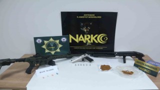 Polis, uyuşturucu ve silah ele geçirdi