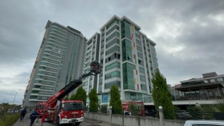 Samsunda lüks apartman dairesinde yangın